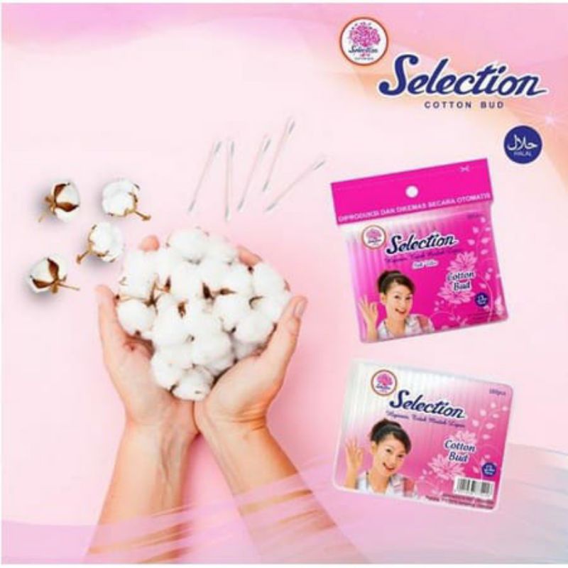 Selection Baby Cotton Bud isi 100 pcs Korek Kuping Bayi dan Dewasa