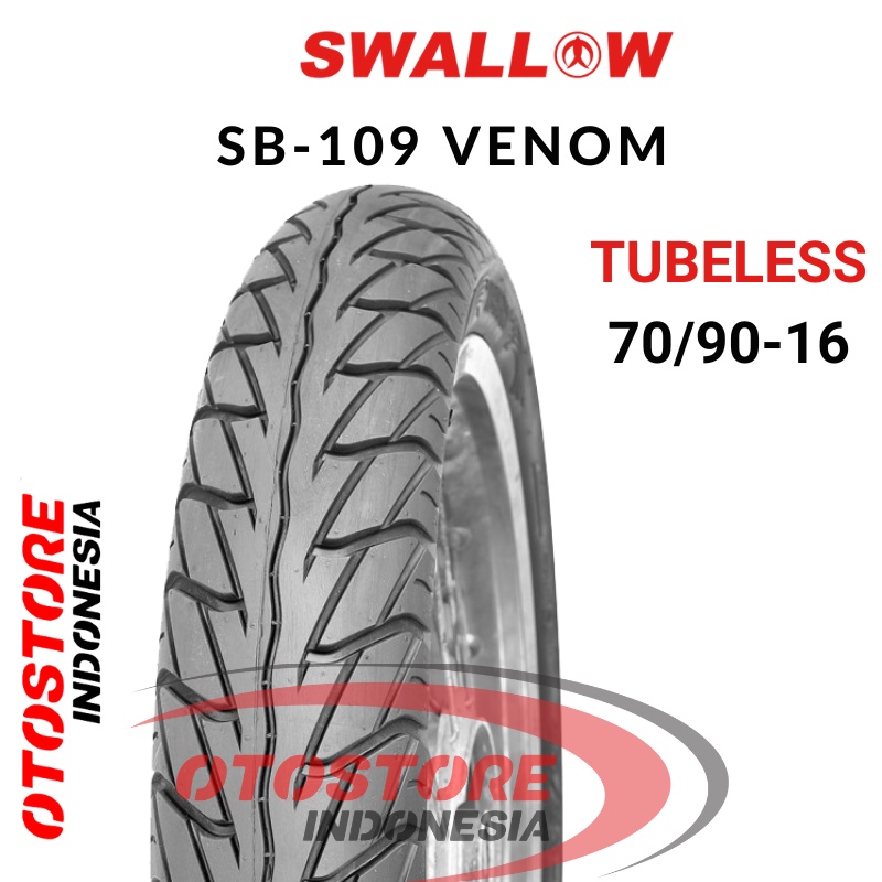 Ban Luar Motor Swallow SB-109 VENOM 70/90-16 RING 16 Tubeless  ban motor