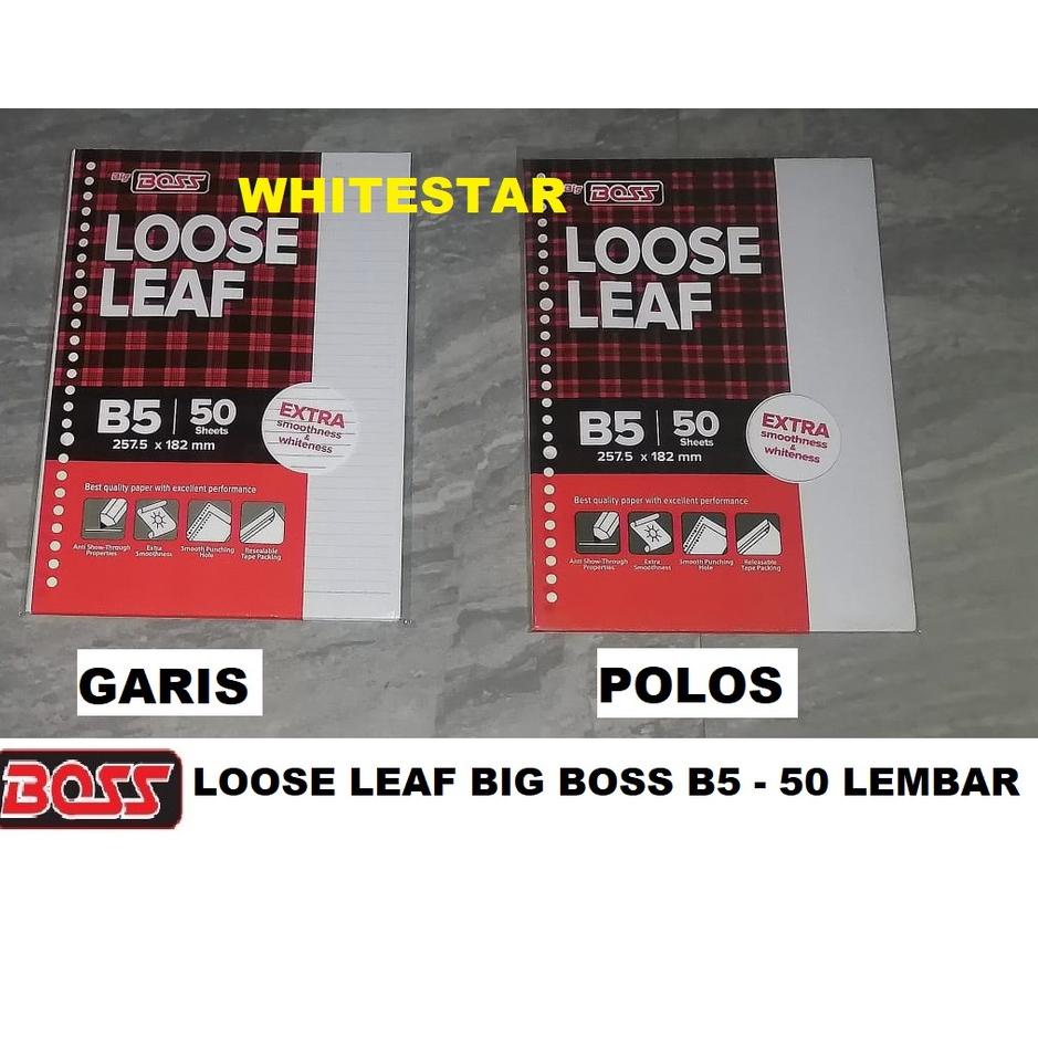 

ラ loose leaf polos / garis big boss - ukuran / Uk. B5 50 lembar い