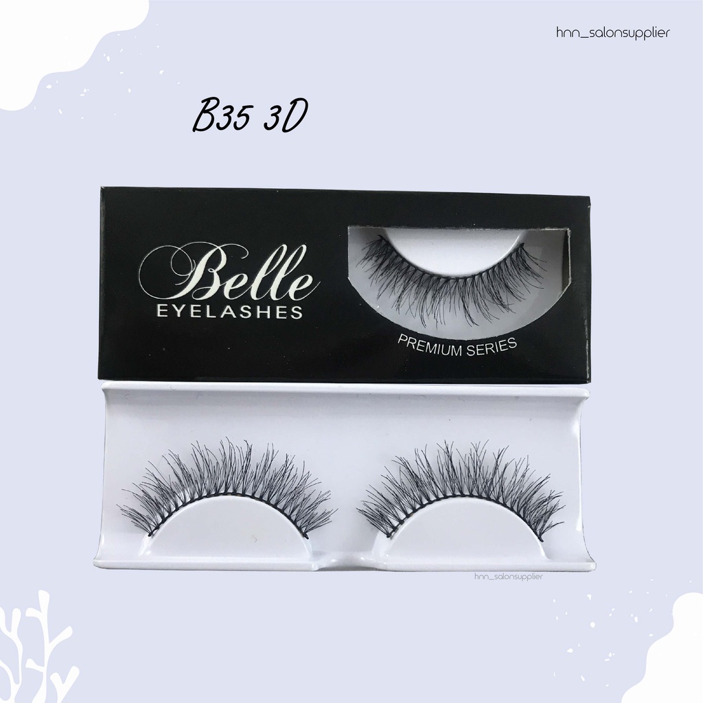 B35 3D Bulu Mata Palsu Handmade Fake Eyelash Eye Lashes Lash Artifivial Belle Eyelashes