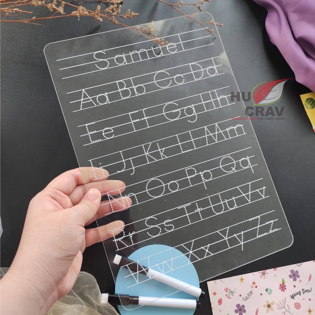 

Mainan Edukasi Anak Trace Huruf Angka Bentuk Reusable Toys Kids Acrylic Tracing and Learning Board