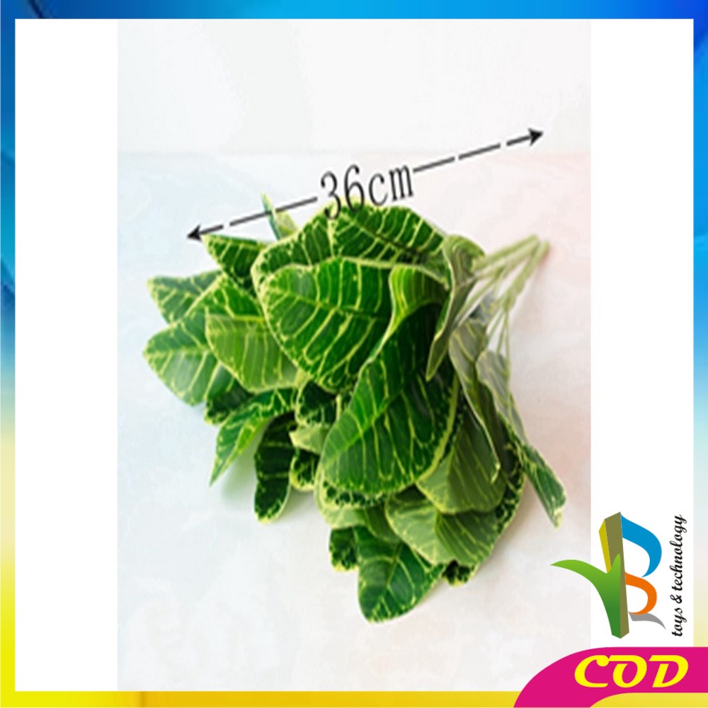 RB-C163 Ornamen Pot Tanaman Daun Plastik Hiasan Dekorasi Rumah Monstera Plastik Artificial Plant