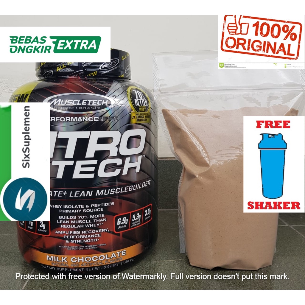 (Bonus Sample/Shaker) NITROTECH WHEY PERFORMANCE 1 LBS Trial Pack