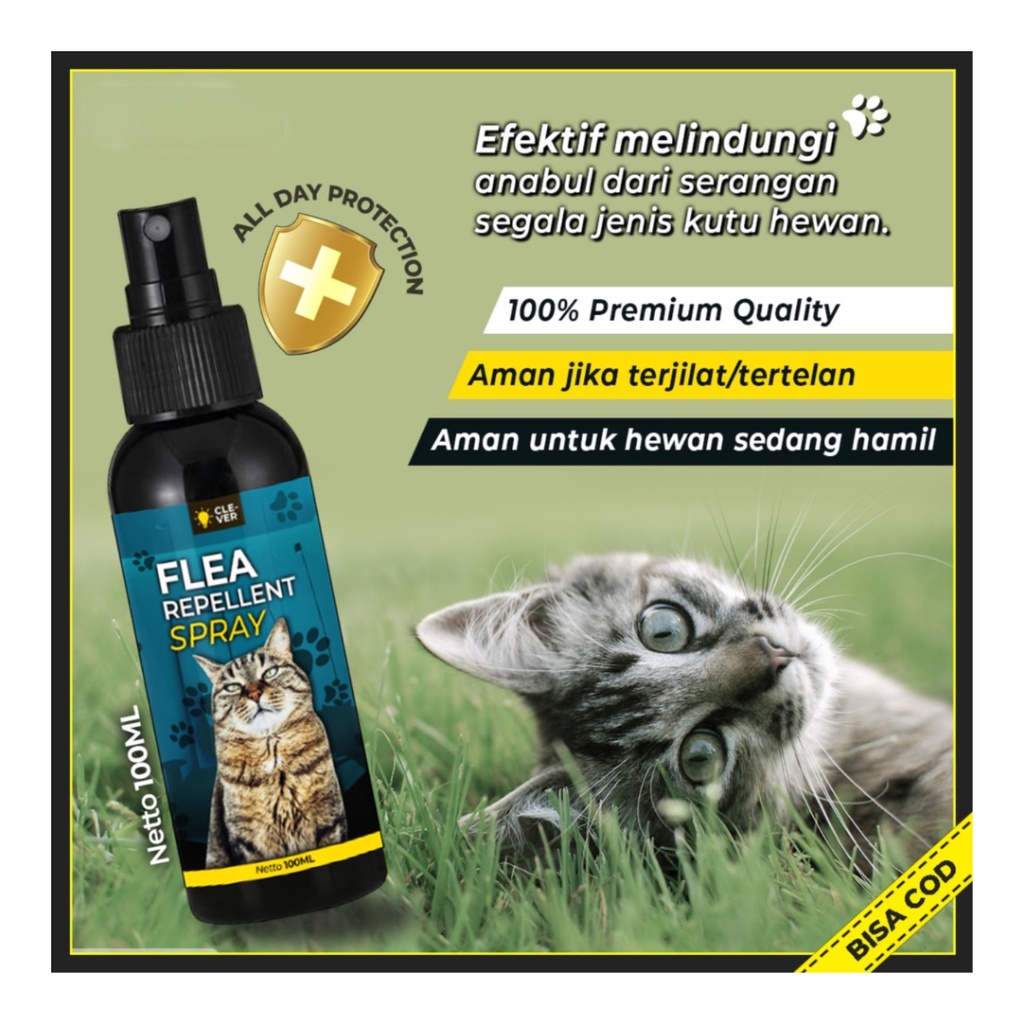 FLEA REPELLENT SPRAY 100mL - Pembasmi dan Pencegah Kutu Kucing / Obat Anti Kutu Kucing Anabul Kelinci [ CS ]