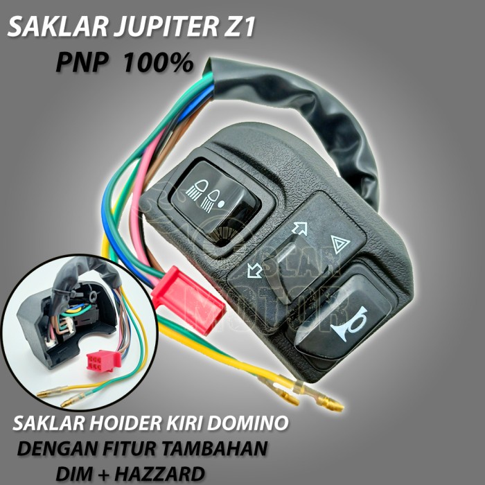 Saklar Kiri Domino Model Jupiter Z1 New Robot 5TP 1DY 3 Tombol Sein +
