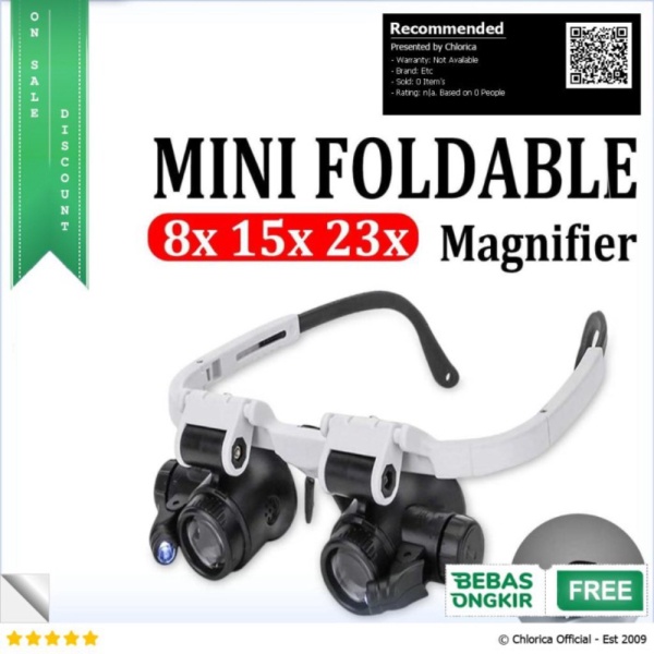 

Promo HKFZ Kacamata Pembesar 23x Magnifier dengan 2 LED - HK23 - Hitam Etc Diskon