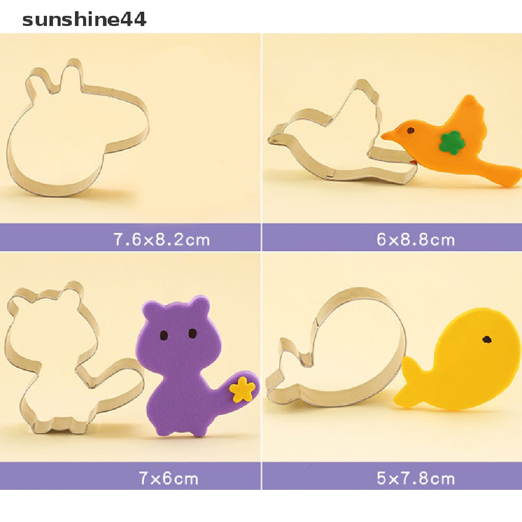 Sunshine 5 / 10Pcs Cetakan Pemotong Kue / Roti Bahan Stainless Steel