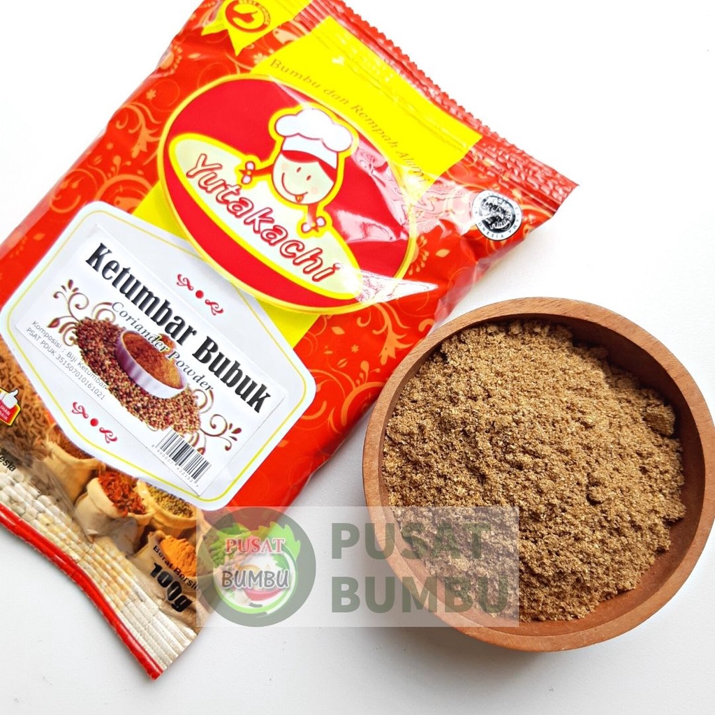 Ketumbar Bubuk 100 Gram Yutakachi / Ground Coriander Powder / Bumbu Rempah JSR / Pusat Bumbu / Bumbu Dapur Terlengkap