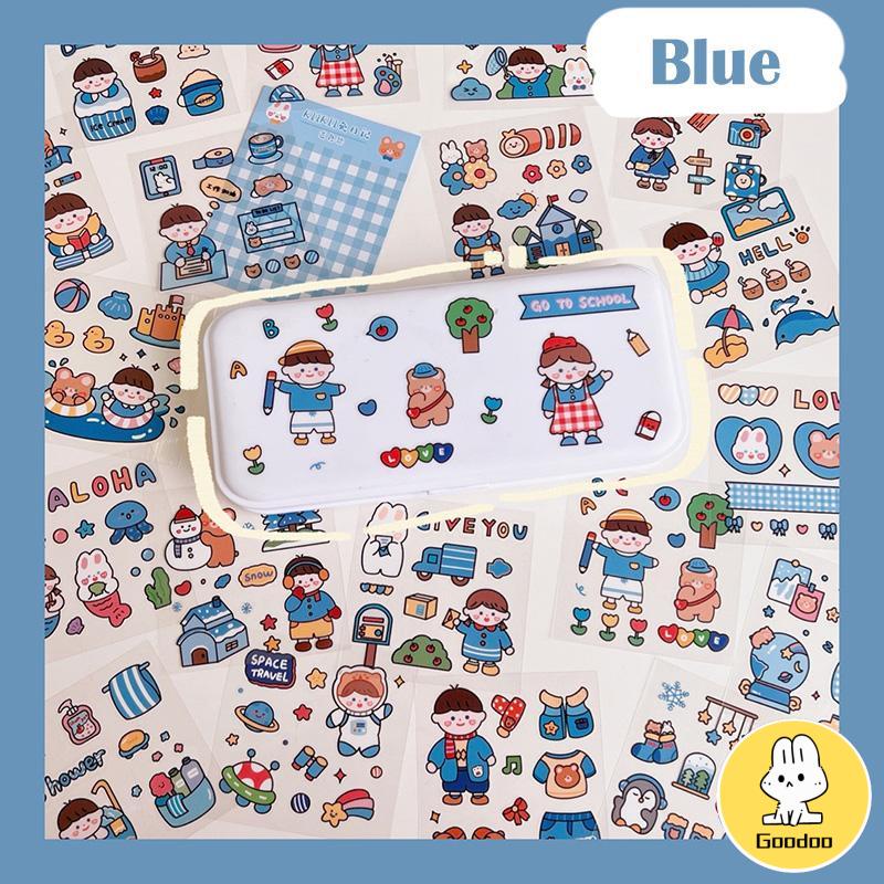 20PCS/Set Stiker Motif Kartun Korea Lucu Anti Air Dekorasi pola kecil Handbook Scrapbook DIY -Doo