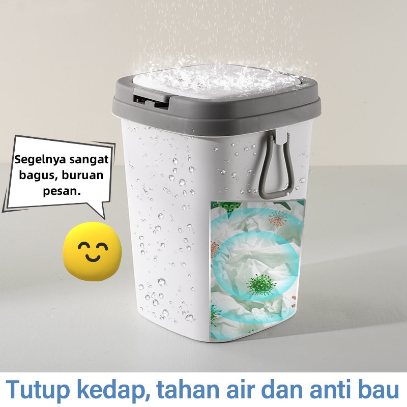 Tempat Sampah  Besar 8L/13L Tong Sampah Aesthetic Portabel Tempat Sampah Dapur Tempat Sampah Otomatis Tempat Sampah Tamu Kamar Mandi Dapur COD