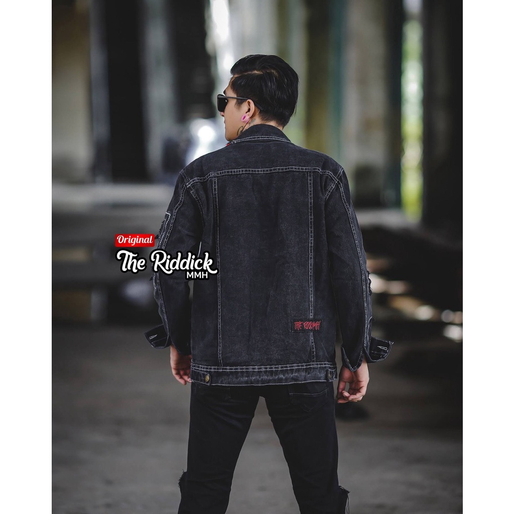 Jaket Jeans Hiphop The RDCK Korea Sobek Premium full emblem