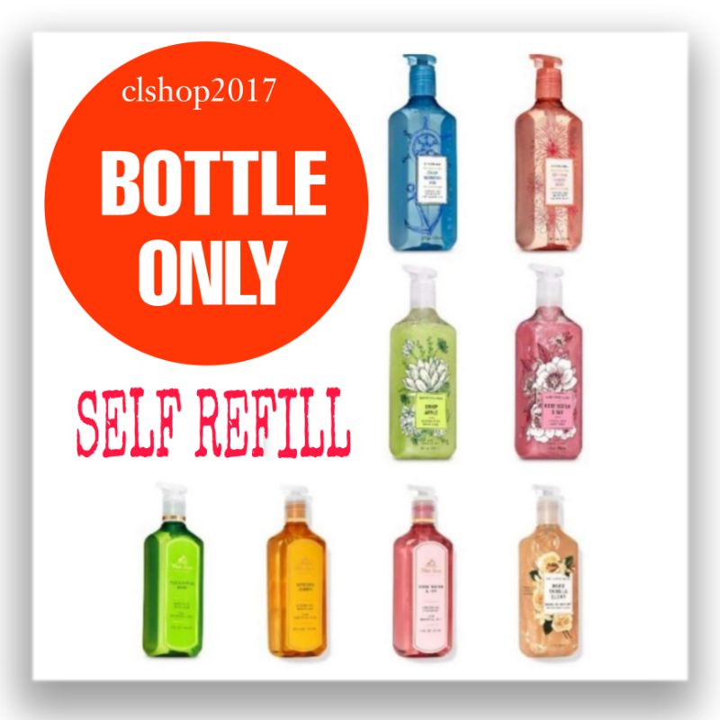 BBW WHITE BARN CREAMY LUXE GENTLE GEL HAND SOAP 236 ML BATH &amp; BODY WORKS BOTOL KOSONG