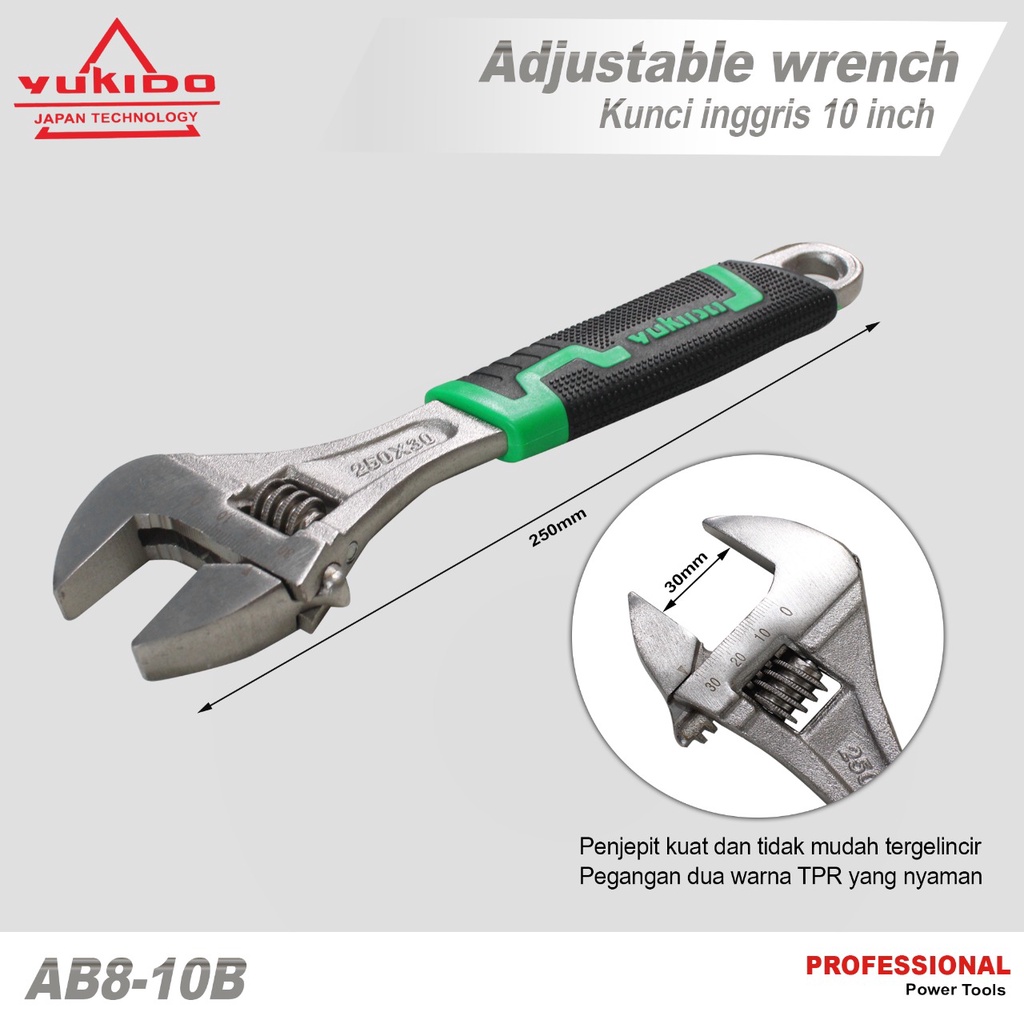 KUNCI INGGRIS Adjustable Wrench ukuran 10&quot; inch