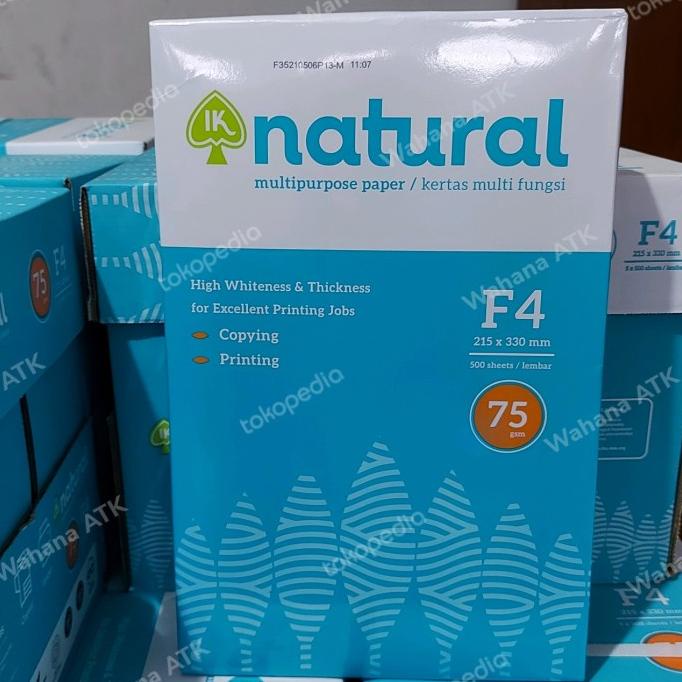 

TERMURAH Kertas HVS Natural F4 75 gr khusus gojek / grab