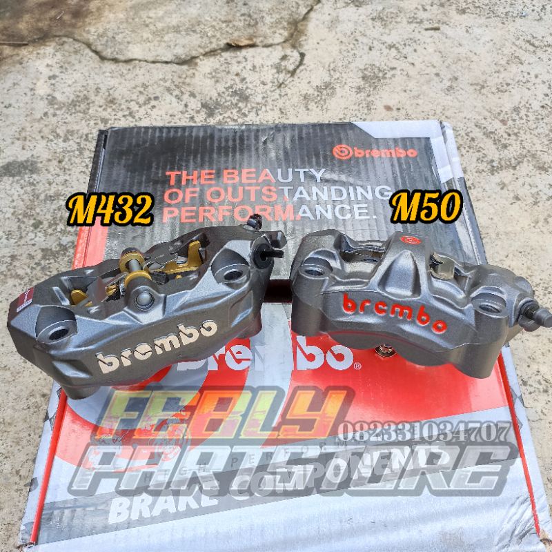 KALIPER BREMBO M432 M50 IMPORT KALIPER BREMBO 4 PISTON PITCH KALOPER DEPAN BREMBI MONOBLOCK M432 M50