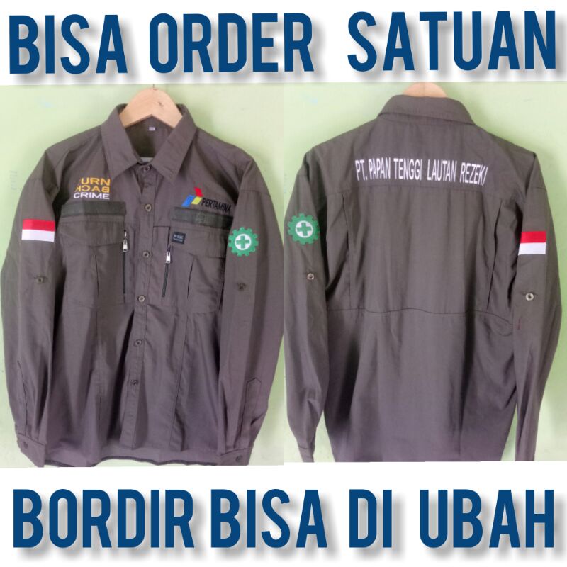 KEMEJA TACTICAL W-TAC BORDIR SATUAN / LUSINAN