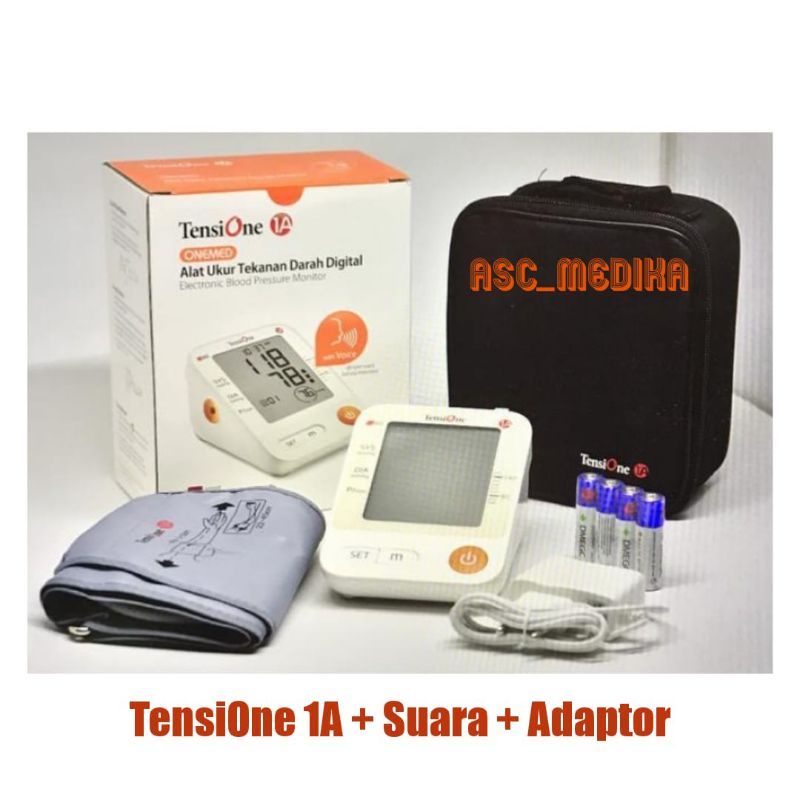 TensiOne 1A Dengan Suara + Adaptor Onemed / Alat Ukur Tekanan Darah TensiOne 1A Suara + Adaptor Onem