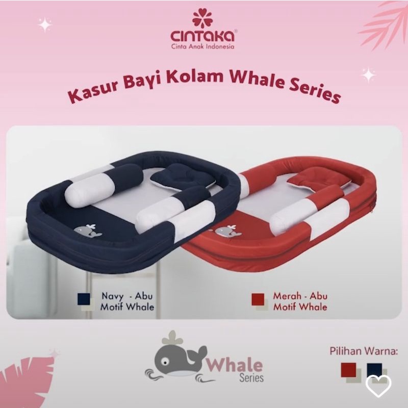 CINTAKA KASUR KOLAM SERI WHALE + KELAMBU TCK2542