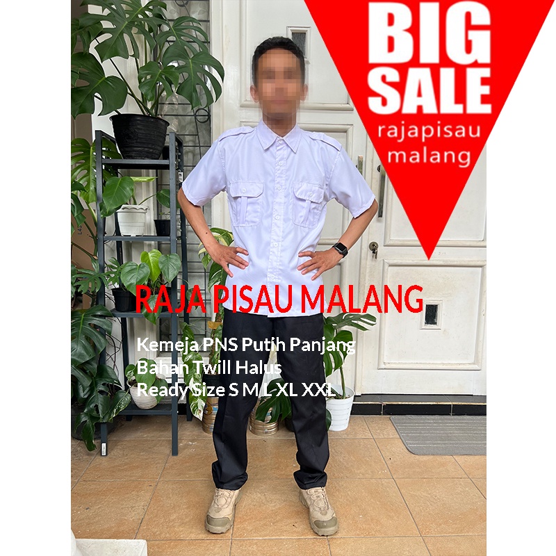 Baju Seragam PDH, Seragam Putih Pendek PNS Pria, Baju PNS, Kemeja Putih PDH