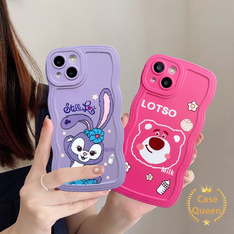 Soft Case Motif Kartun Beruang Strawberry Untuk iPhone 6 11 6s 7 8 Plus 12 14 13 Pro Max XR 14 Plus X XS Max SE 2020