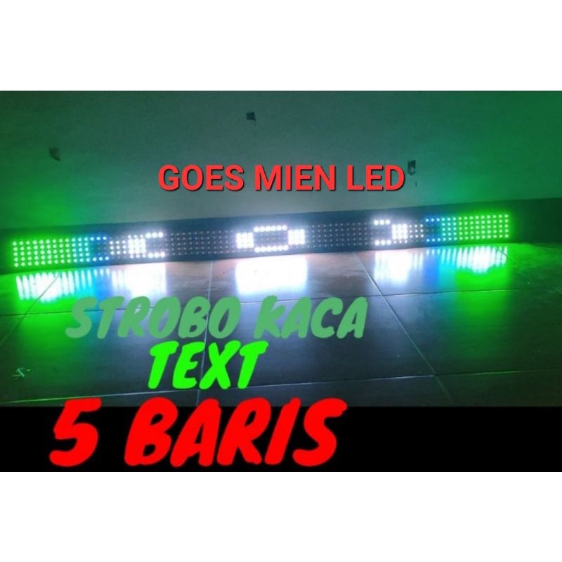 strobo kaca text 5 baris 12v dan 24v 120cm, 140cm, 180cm, 200cm, 220cm