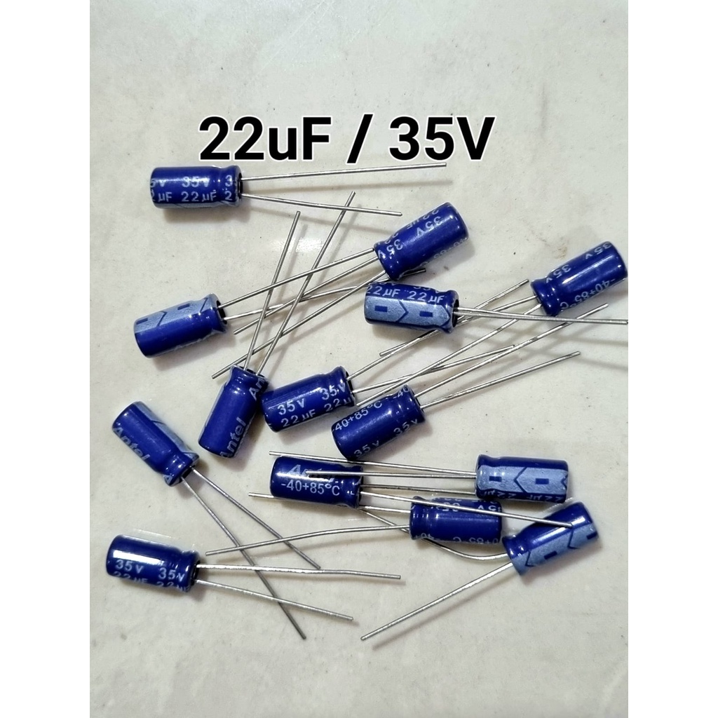 Kapasitor Capacitor ELCO 22uf 35v / 22 uf 35 v / 22uf/35v Elko 22uF 35V