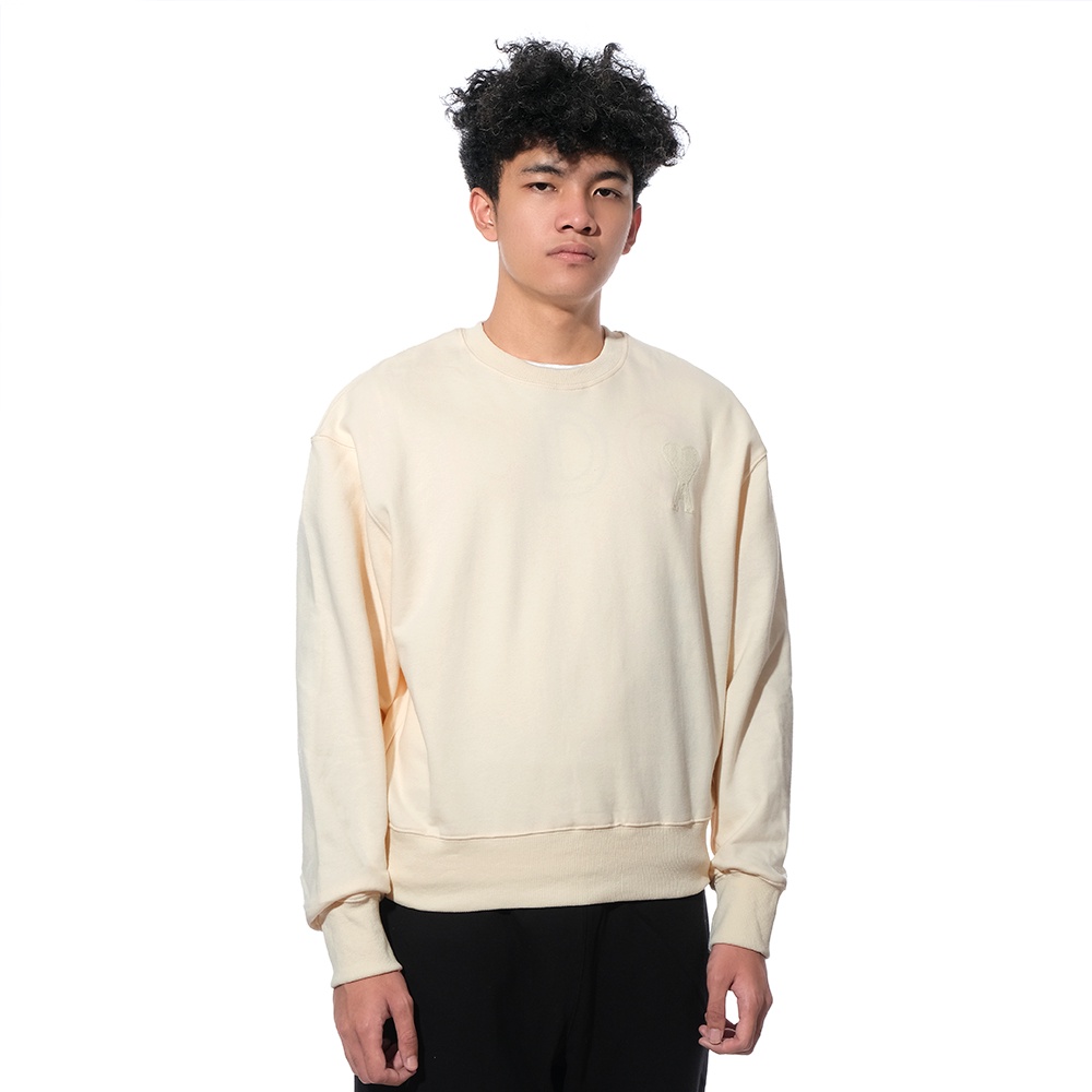 4M1 de Coeur Solid Logo Sweatshirt Beige