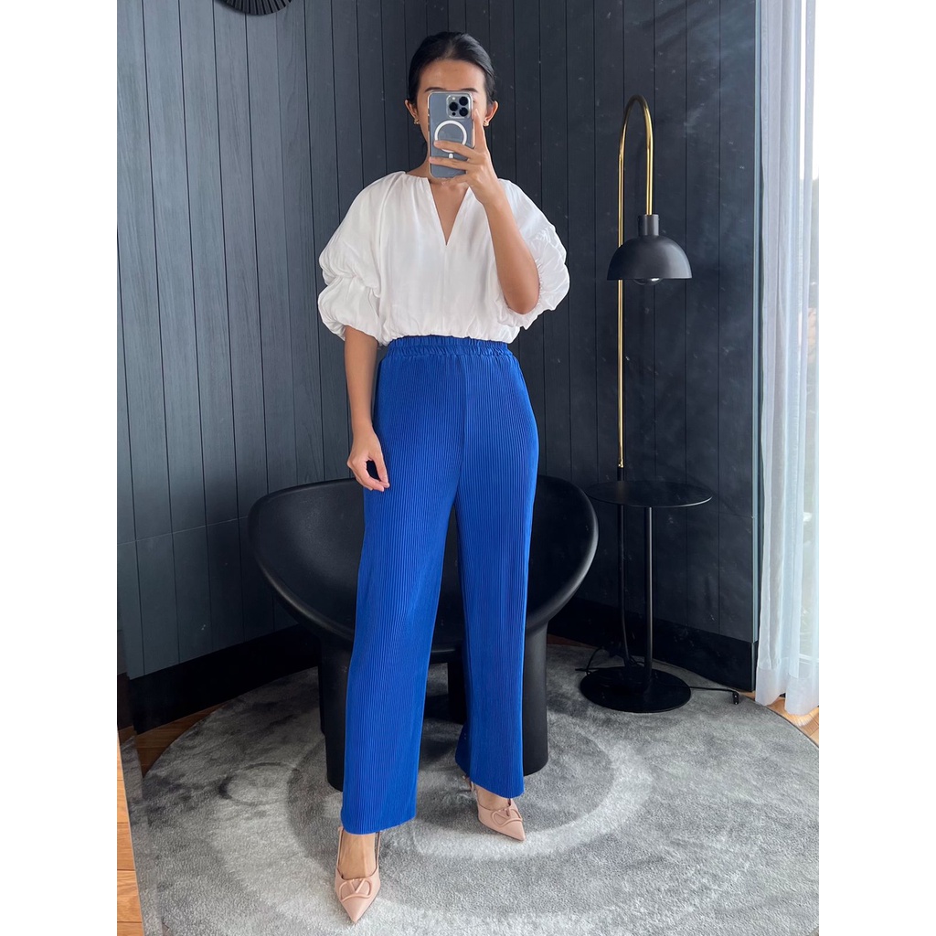 Celana Kulot Plisket Lidi / Kulot Lidi / Plisket Lidi / Pleated Culotte Pants / Pleated Pants