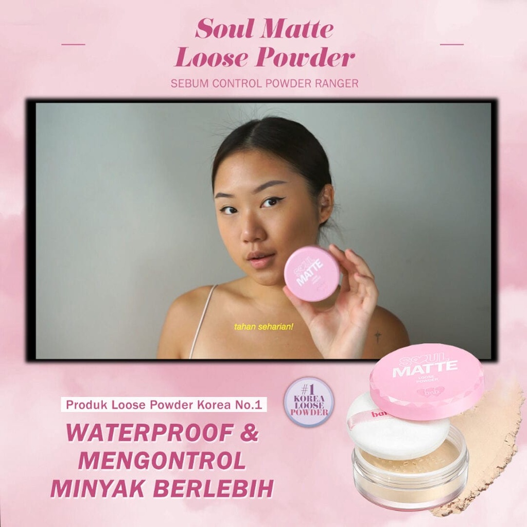 ✿ELYSABETHME✿  BNB BARENBLISS soul matte bedak tabur korea loose powder menyerap minyak di wajah