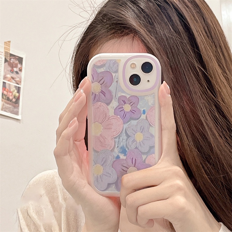 Soft Case Motif Bunga Untuk Vivo Y20 Y20A Y20i Y12S Y95 Y93 Y91 Y91i Y11 Y12 Y17 Y21 Y21S Y15A Y33S Y85 V9 Y19 Y5S Y55 Y7530