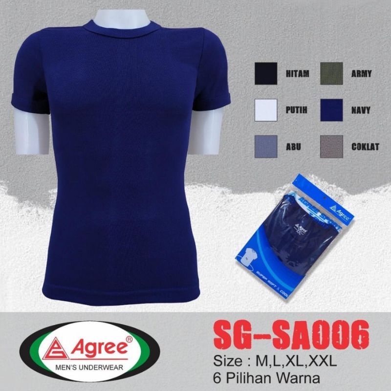 AGREE- oblong pria dewasa agree sa006 dan singlet agree sa004 / kaos pria agree/ kaos dalam pria agree