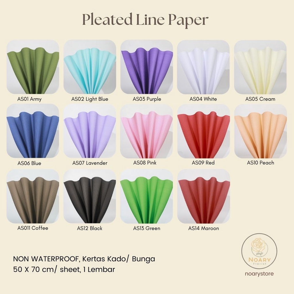 Pleated Line Paper Kertas Bunga Wrapping Cellophane Paperwrap Buket Bunga Bungkusan Bunga / Flower Wrapping / Cellophane / Wrap / Kertas Bunga / Kertas Kado / Flower Paper / Kertas Grosir / Kertas Import / Kertas Cellophane / Florist / Buket Bunga / Flori