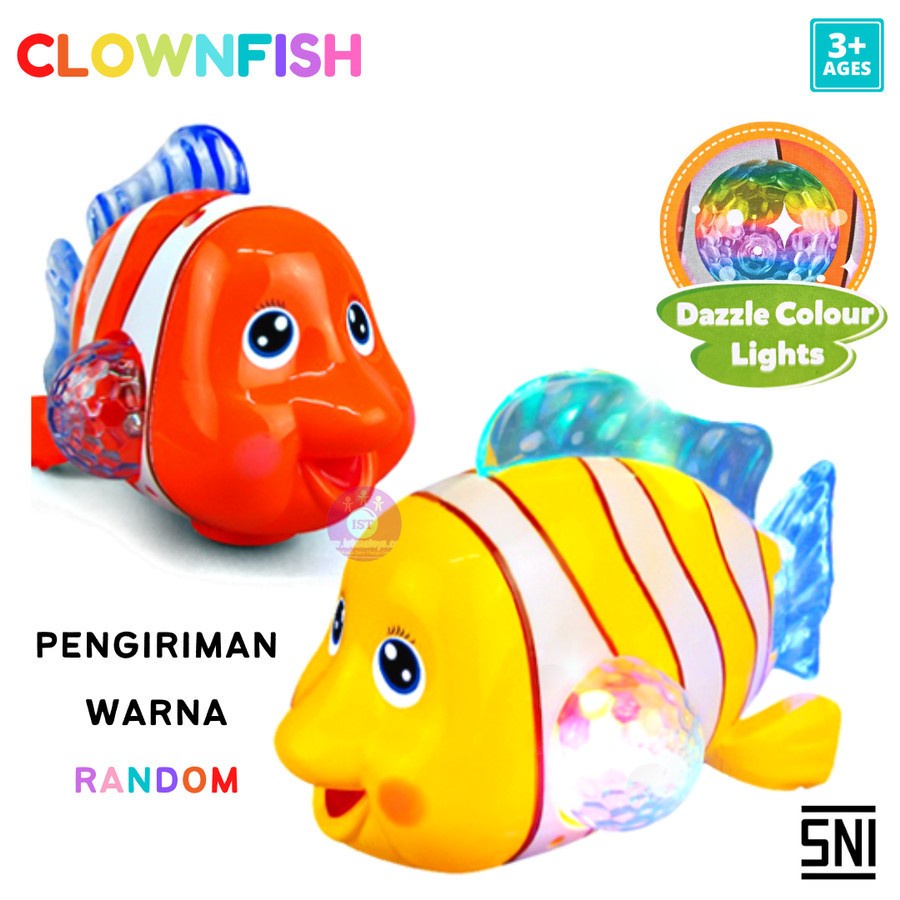 Mainan Clown Fish ada Lampu dan Musik