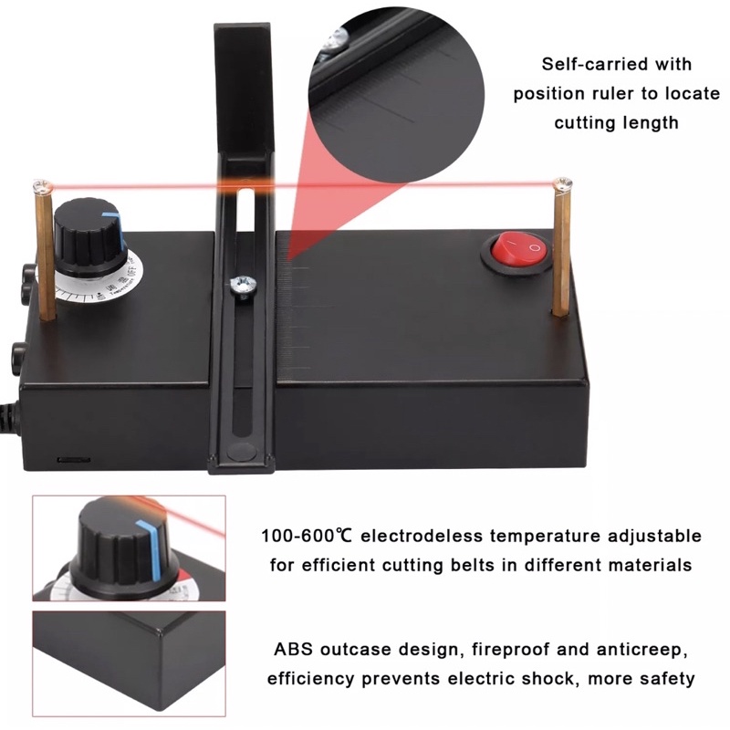 HOT CUT ALAT POTONG TALI PITA WEBBING BISBAN LABEL MERK SUHU BISA DIATUR
