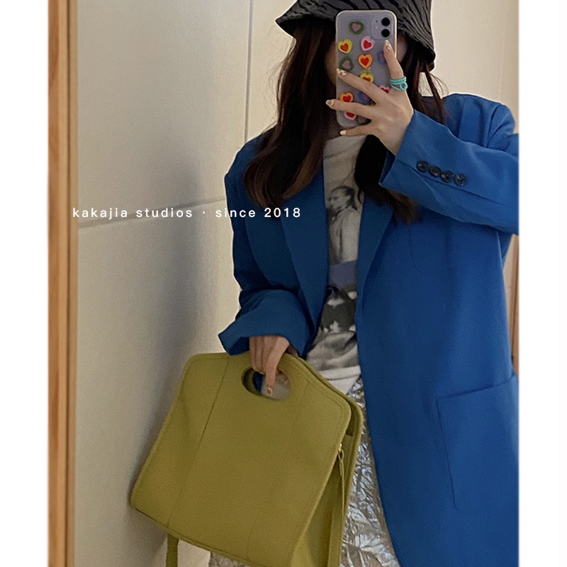 Suhao Korea tas tangan wanita musim gugur dan musim dingin 2021 baru trendi fashion retro tas all-match tas messenger berkapasitas besar