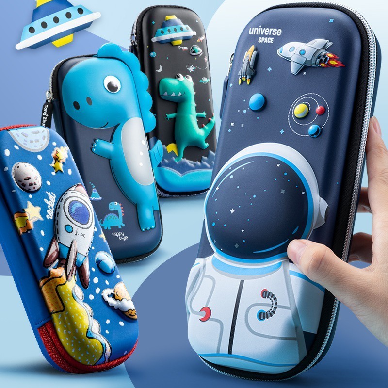

Pencil Case Astronaut 3D EVA Cute Cartoon Storage Pouch School Boys Kids Large Capacity Pen Box Stud