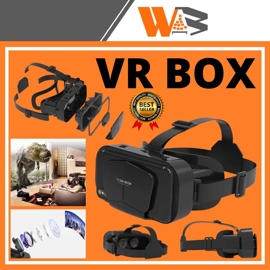 COD Shinecon VR Box Kacamata VR Virtual Reality Box Kaca Mata Virtual Reality 3D 360 IMAX Giant Screen G10 J81