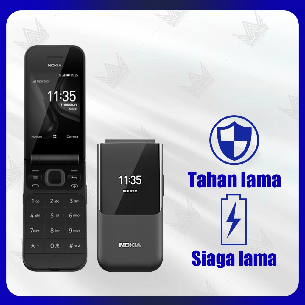 Bagus mulus Handphone flip NOKIA 2720 FLIP DUAL SIM GARANSI TOKO HP JADUL NOKIA JADUL LIPAT Jadul Murah Mobile Phone bahasa indonesia suara besar