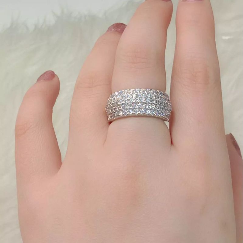 Cincin Titanium Wanita Anti Karat La Vienne - Natalie - Berlian Nya Berkualitas Mewah Berkilau - Bisa COD