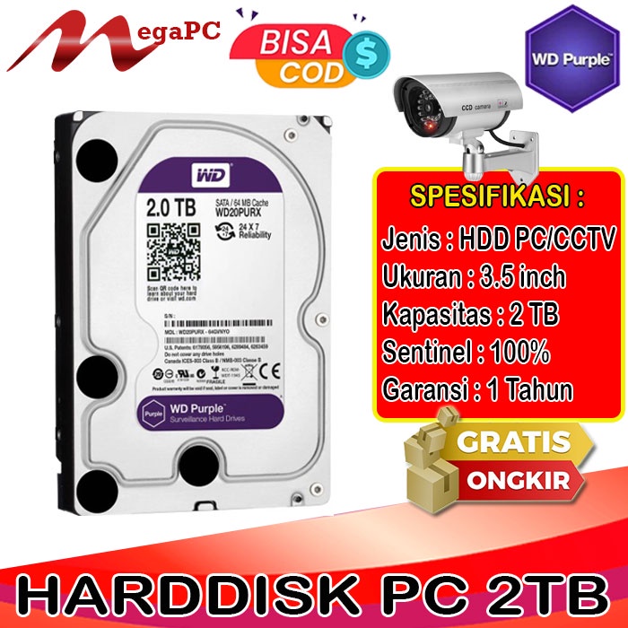 HDD / HARDISK / HARDDISK Internal 2TB Garansi 1 Tahun