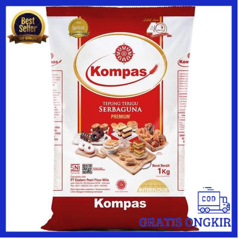 

TEPUNG GATOT KACA,TEPUNG GERBANG BIRU, TEPUNG KOMPAS 1KG -Terlengkap-Termurah-Berkualitas