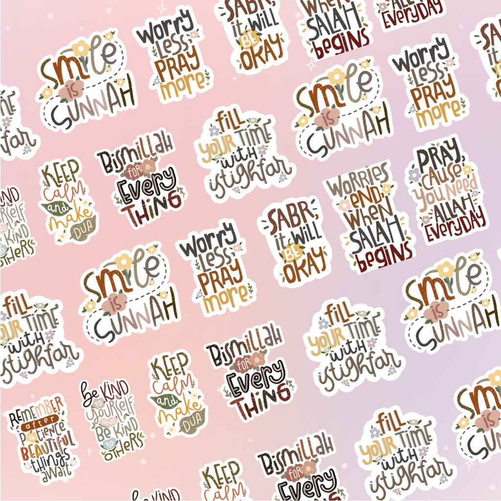 

1 PCS QUOTE ISLAMIC by Dssyln | Aesthetic Sticker Estetik Stiker HP Laptop Botol Cute Waterproof Scrapbook Diary Journal Bujo Anti Air