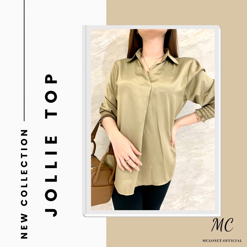 BLOUSE SATIN // ATASAN SATIN // JOLLIE TOP