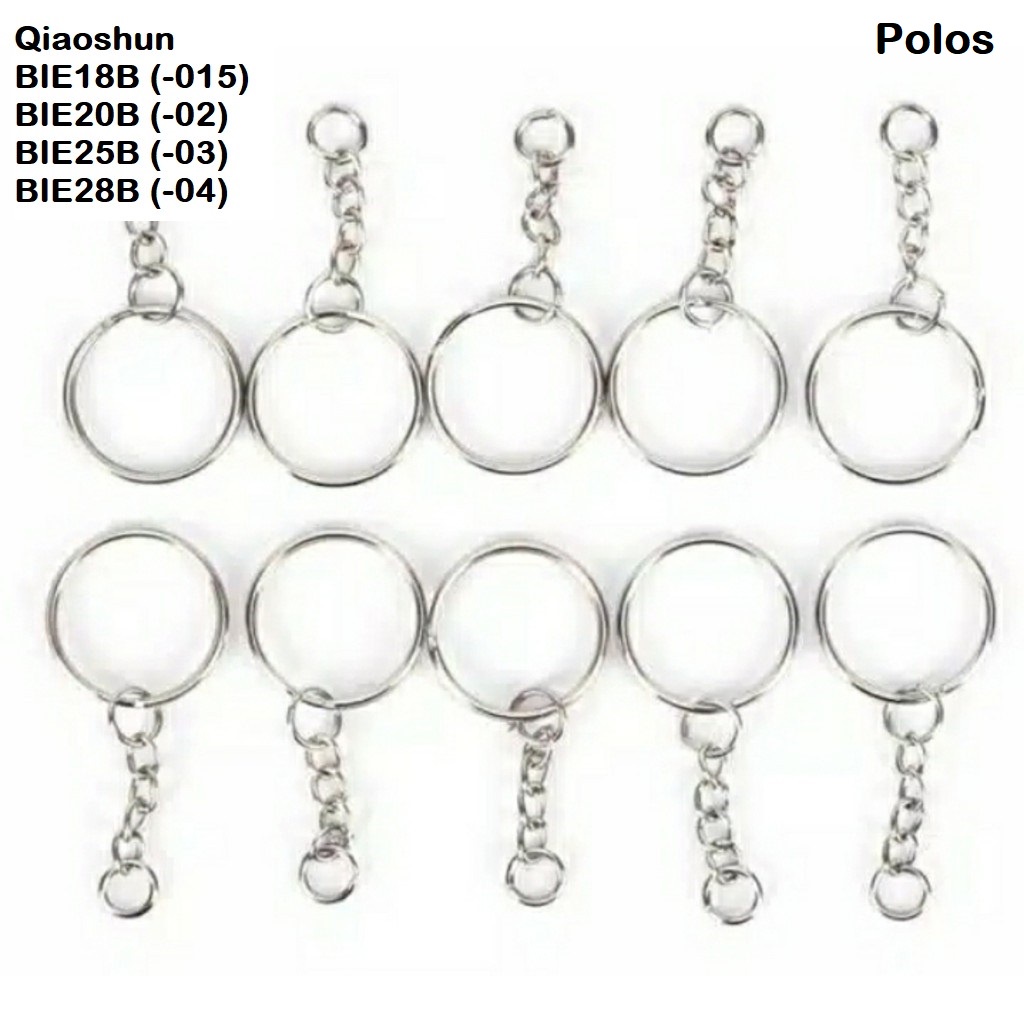 Ring Gantungan Kunci Polos, Gerigi Gepeng Rantai Uk 25 - 30mm Harga/1000pc