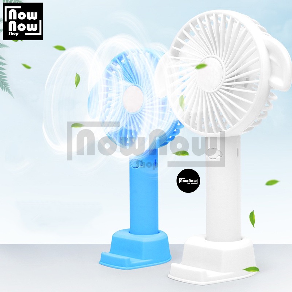 Kipas Angin Portabel Mini Motif Kuping 8801 Kipas Tangan Karakter Genggam Handy Portable Multifunctional Fan Stand Cartoon Fan Free Baterai Rechargeable Isi Ulang 18650 3400 mAh