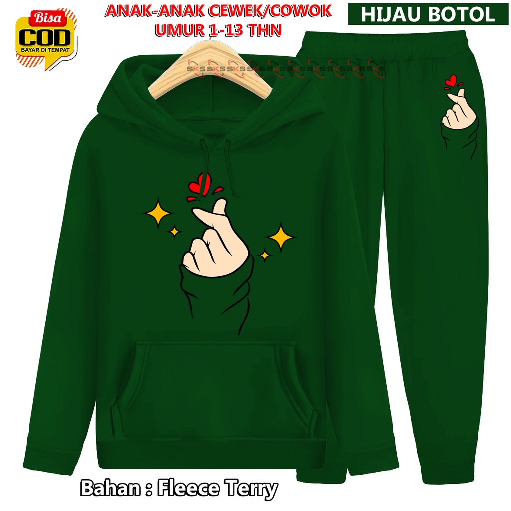 Setelan Anak SARANGHAEYO sweater Hoodie Suiter Topi TM 00098 Setelan Olahraga Anak Cowo Cewe Setelan olahraga Training Sportswear Children Paling Tren &amp; Laris Terbaru