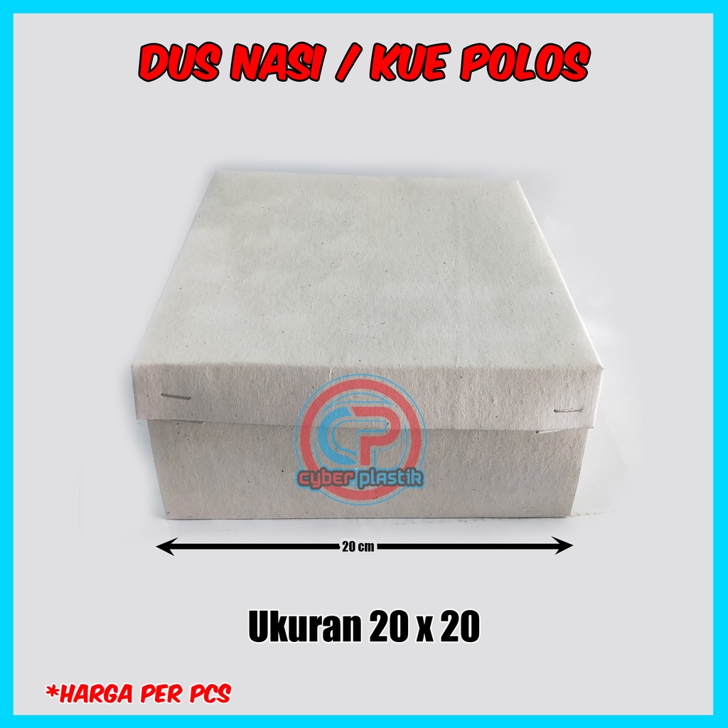 

Dus Nasi / Dus Kue Ukuran 20 x 20 x 7 Polos