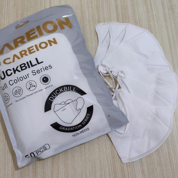 Masker Duckbill Duck Bill Dakbil Careion 4 Ply Warna Putih White Hitam t-archive-rudy- Ayo Beli
