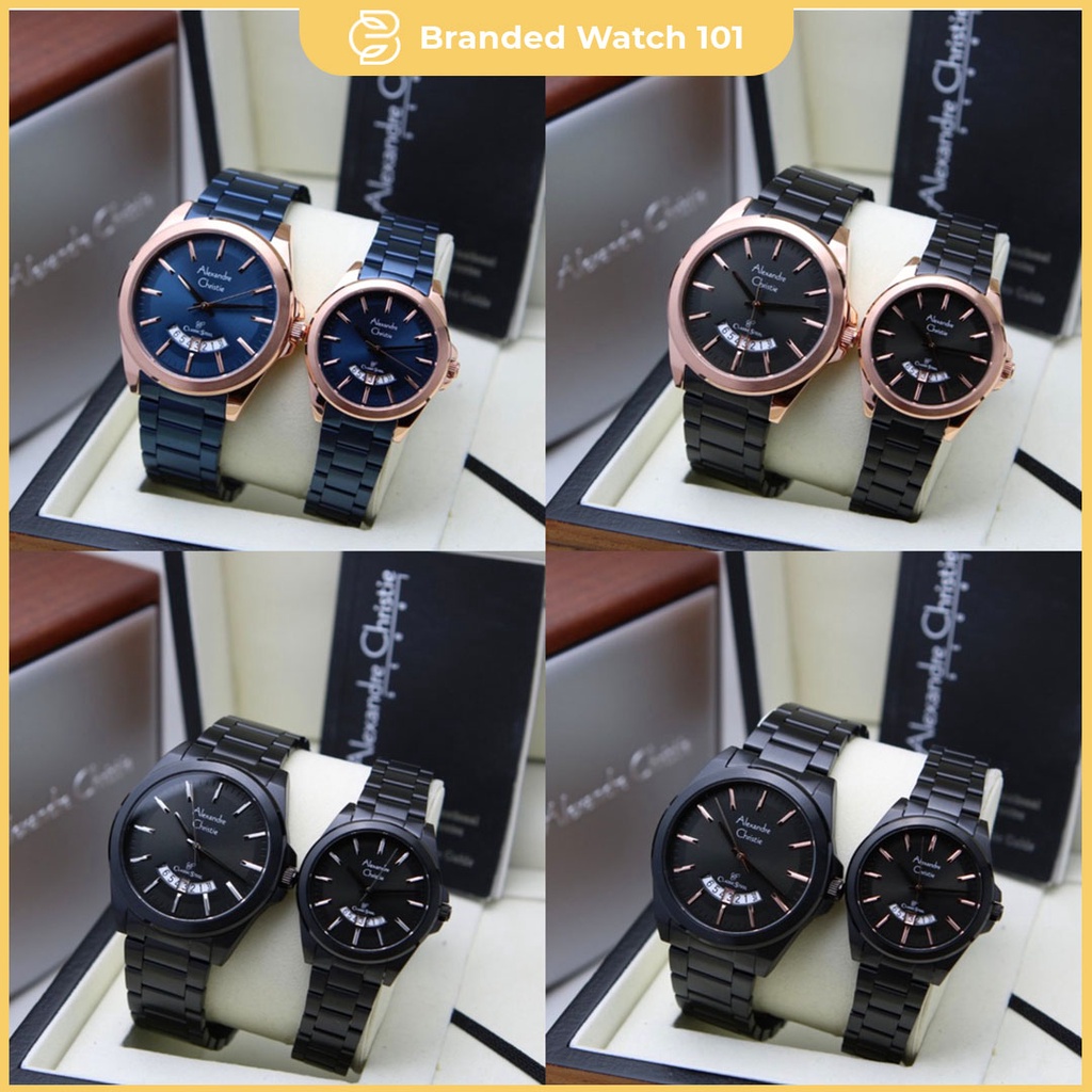 ORIGINAL Jam Tangan Pria &amp; Wanita Alexandre Christie AC 8676 / AC8676 / 8676 Garansi Resmi 1 Tahun, Stainless