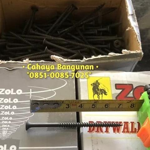 Sekrup Gypsum Skrup Gipsum ZOLO 6 x 3" Inch 3Inch Kotak Dus 7 Cm 7Cm